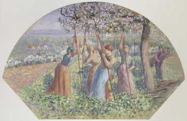 Progetto per un ventaglio: I piantatori di piselli, 1890
